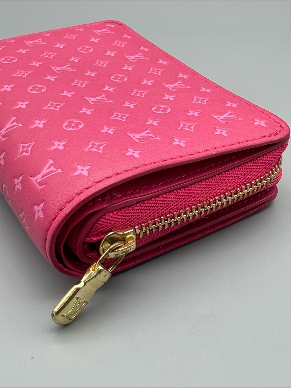 Louis Vuitton Pink Nanogram Zip-Around Compact Wallet - Picture 3 of 5